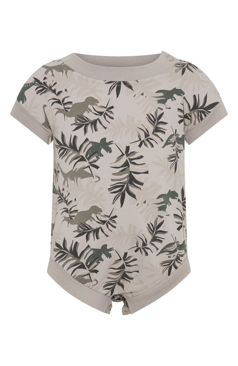 TINY TRIBE Dino Park Bodysuit, Main, color, Grey Multi