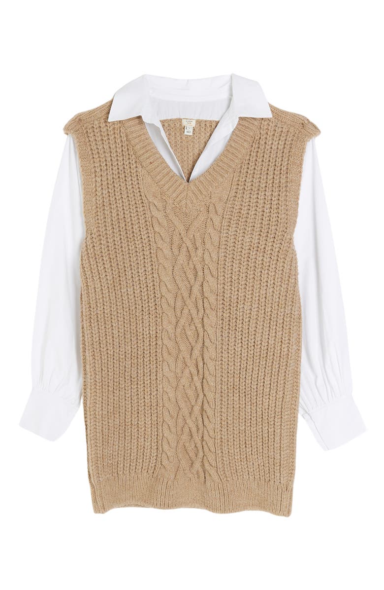 River Island Hybrid Long Sleeve Sweater Dress, Alternate, color,