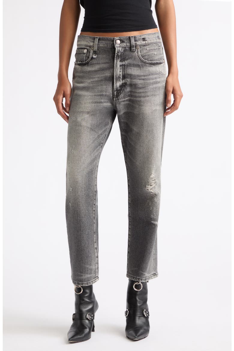 Distressed Boyfriend Jeans, Main, color, VINTAGE GREY