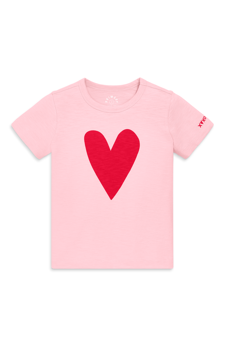 Primary Kids Heart Tee, Main, color, Blossom Heart