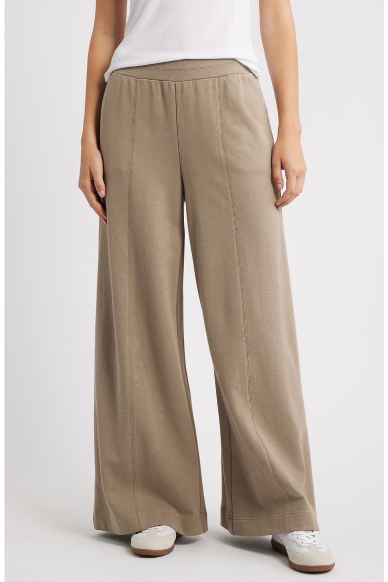 Skyrise Pintuck Pleat Wide Leg Pants, Main, color, POND GREEN