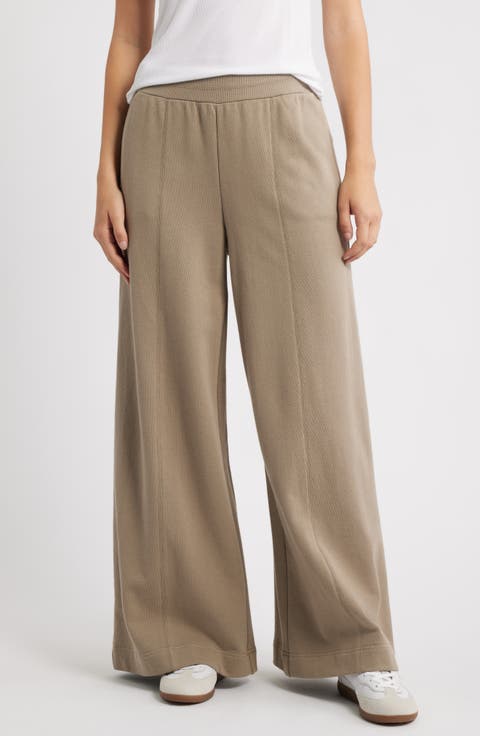Skyrise Pintuck Pleat Wide Leg Pants (Regular & Petite)