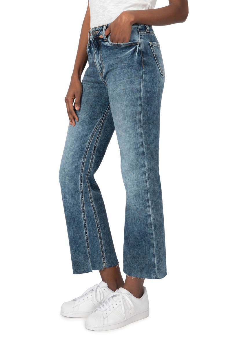 KUT from the Kloth Kelsey High Waist Ankle Flare Jeans, Alternate, color, INVITATION