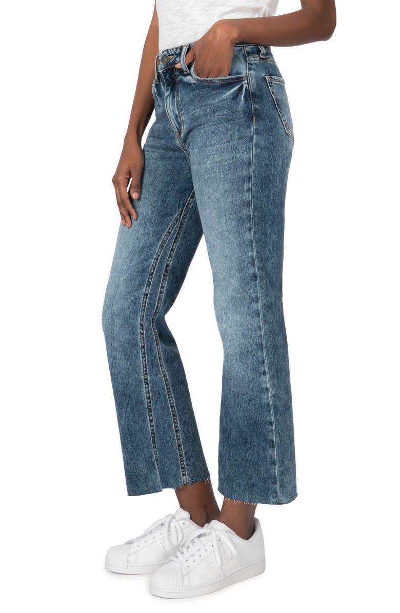 SWAT FAME KUT from the Kloth Kelsey High Waist Ankle Flare Jeans, Alternate, color, 