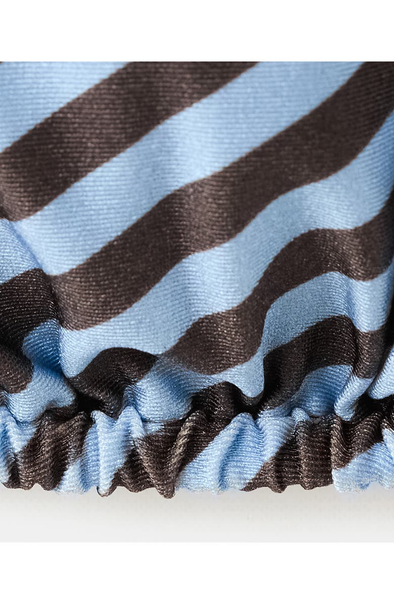 MANGO Stripe Triangle Bikini Top, Alternate, color, Sky Blue