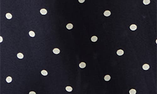 Lk Bennett Hester Dot Tie Neck Midi Dress In Navy