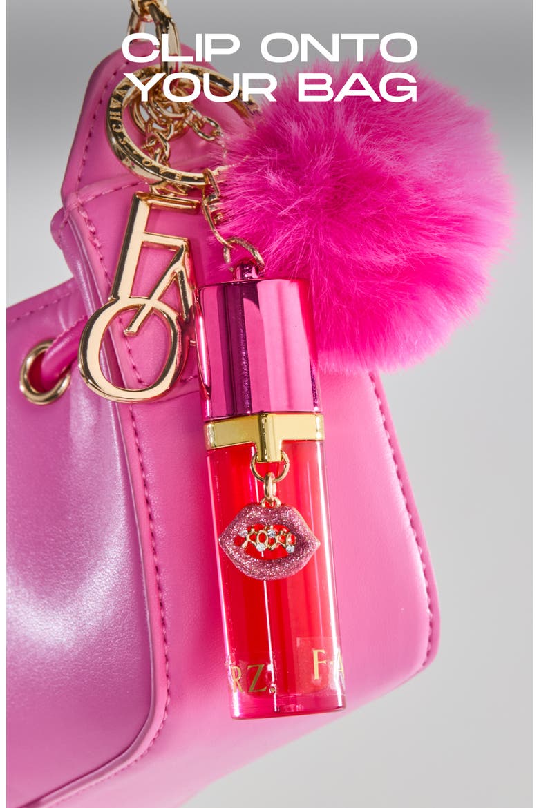 Kids' Cherry Pop Lip Gloss & Lip Charm, Alternate, color, DARK PINK