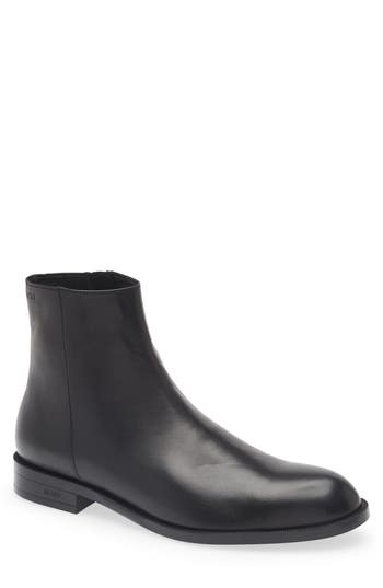 Hugo Boss Boss Tayil Side Zip Boot In Black