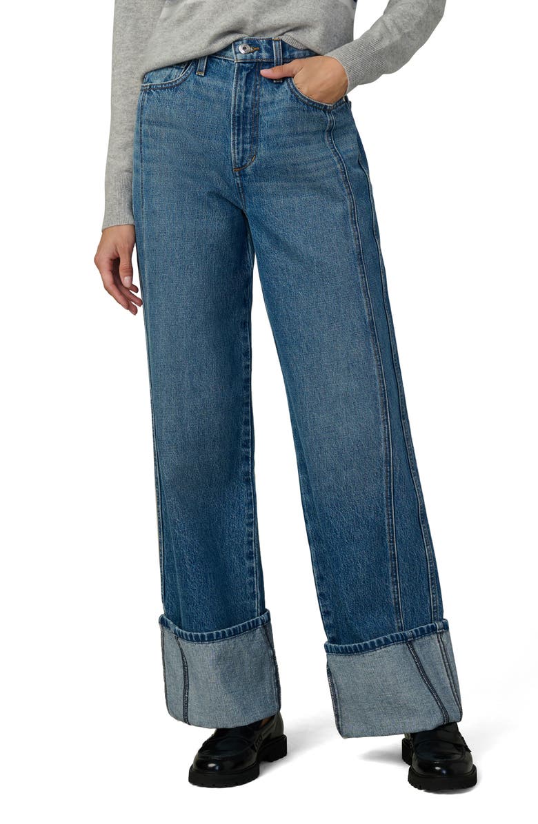 Joe's The Margot Cuffed High Waist Wide Leg Jeans, Main, color, Classic