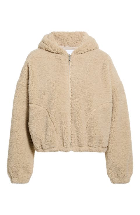 Faux Shearling Hoodie