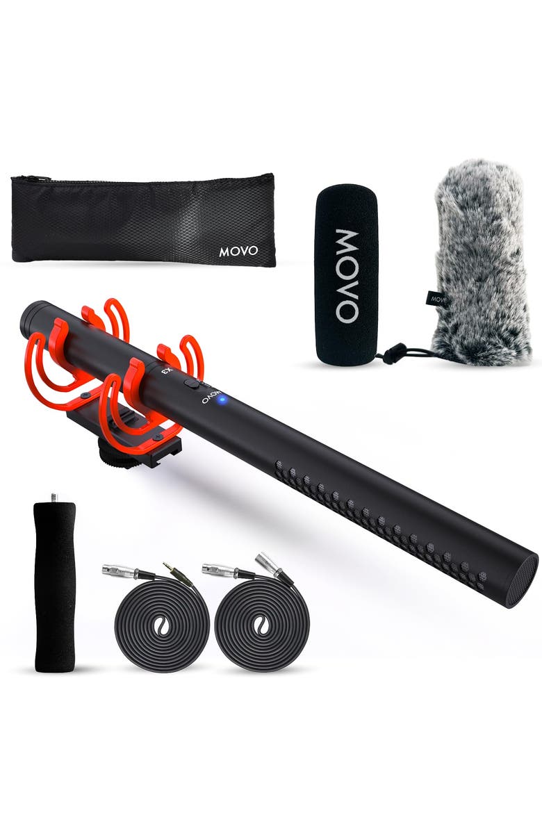 X3-II 11-inch XLR Supercardioid Shotgun Condenser Microphone for Camera, Main, color, Black