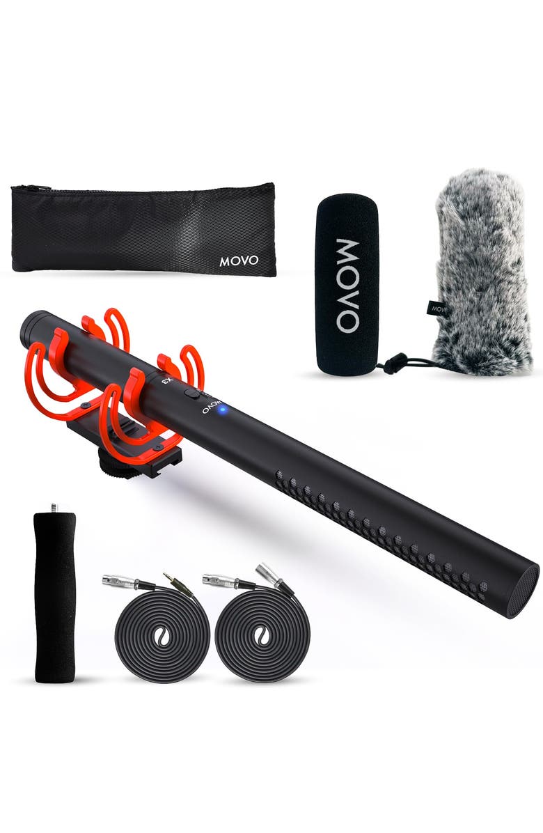 MOVO X3-II 11-inch XLR Supercardioid Shotgun Condenser Microphone for Camera, Main, color, Black