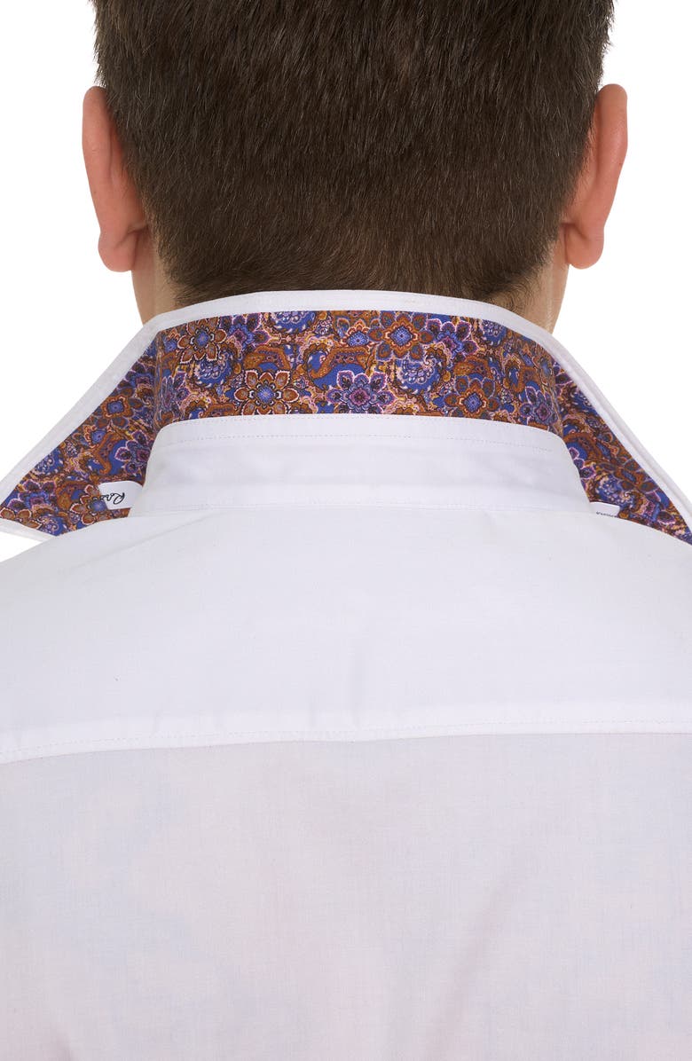 Robert Graham Bevande Embroidered Drink Print Stretch Cotton Button-Up Shirt, Alternate, color, 