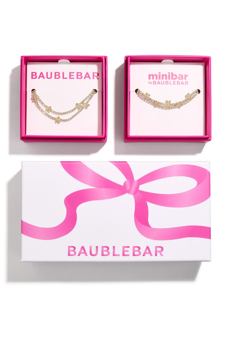 BaubleBar Match with Mama Flower Bracelet, Alternate, color, Clear