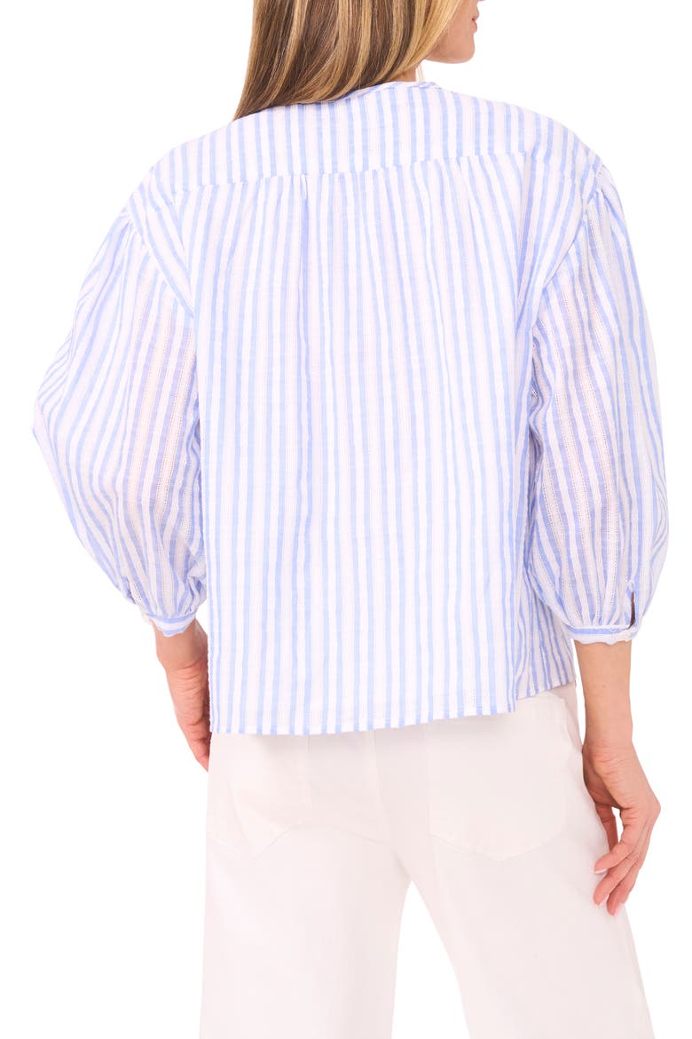 Rochelle Stripe Cotton Top, Alternate, color, BLUE SURF