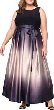 SL FASHIONS Ombrè Satin Gown