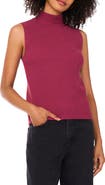 Vince Camuto Sleeveless Mock Neck Rib Sweater