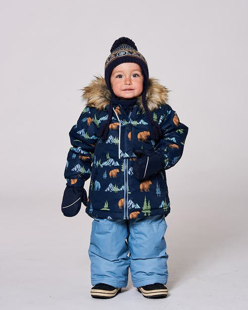 Deux Par Deux Two-piece Play Snowsuit In Blue