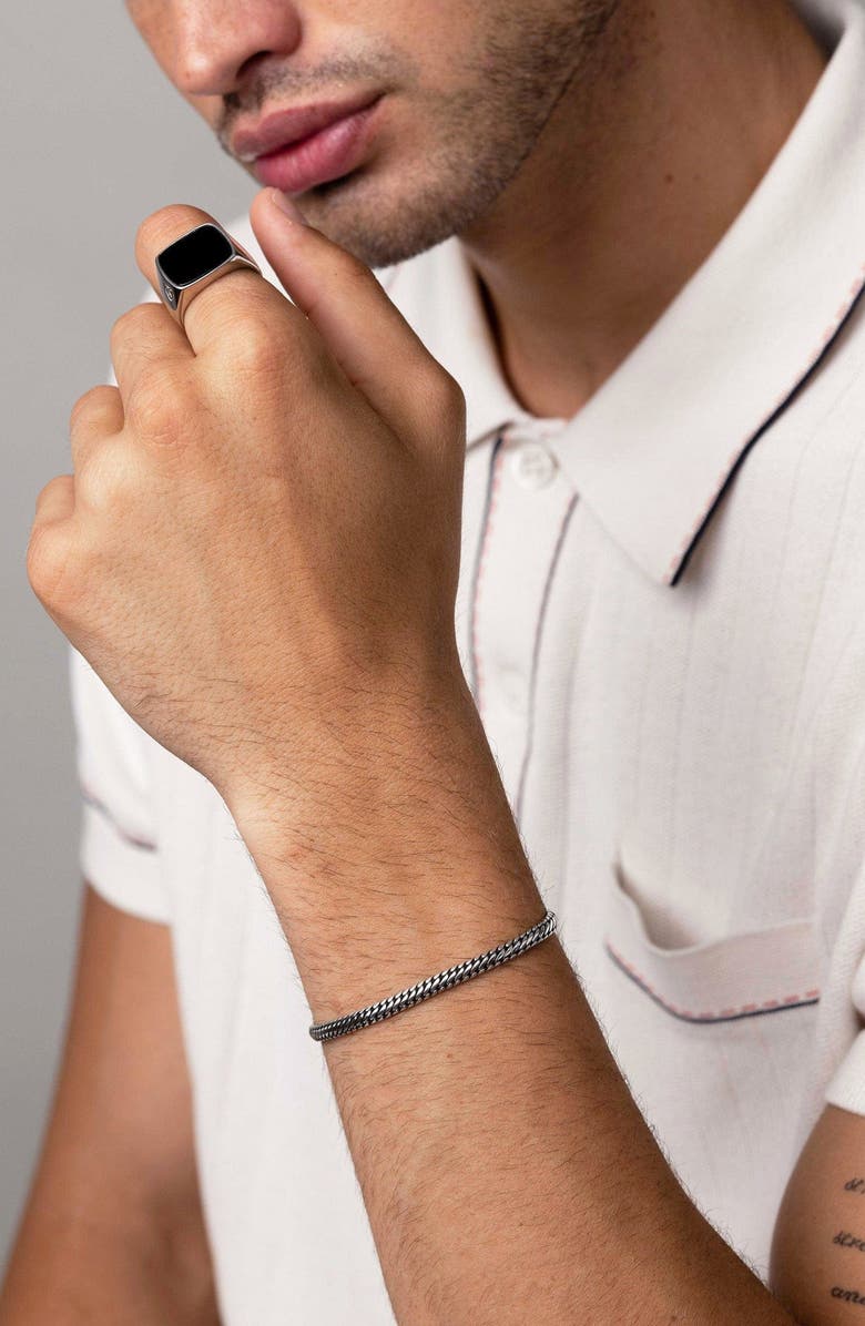 Nialaya Sterling Silver Chain Bracelet, Alternate, color, Silver