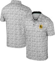 COLOSSEUM Men's Colosseum Black Baylor Bears It's Time! Allover Print Polo