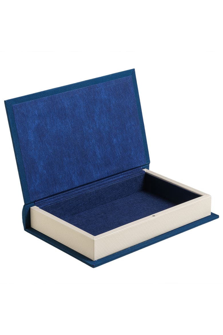 Meilin Embroidered Wooden Decorative Box, Alternate, color, Blue