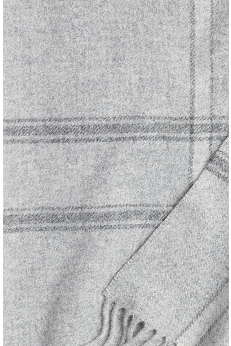 Plaid Wool & Cashmere Throw Blanket, Alternate, color, GREY JAMES PLAID