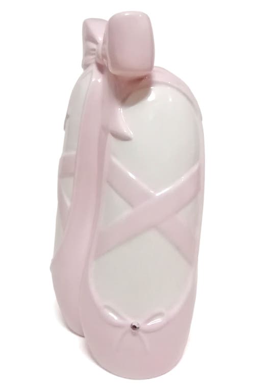 Child To Cherish Ballerina Slippers Ceramic Bank In Pink