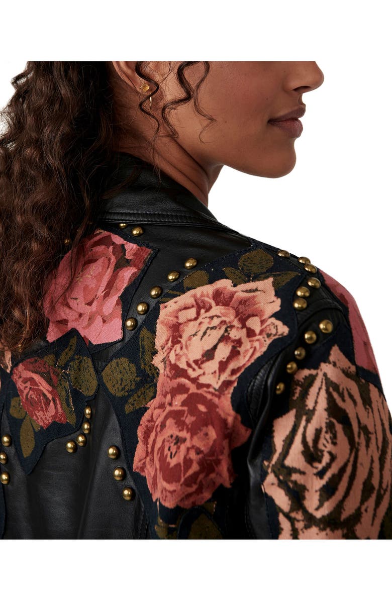 Free People Rebel Rose Moto Jacket, Alternate, color,