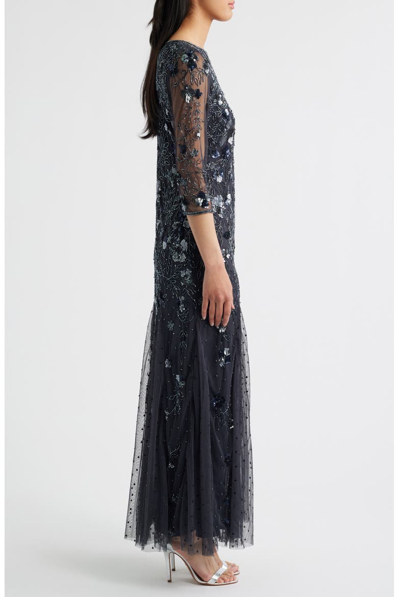 Beaded Floral Gown, Alternate, color, GRIFFIN