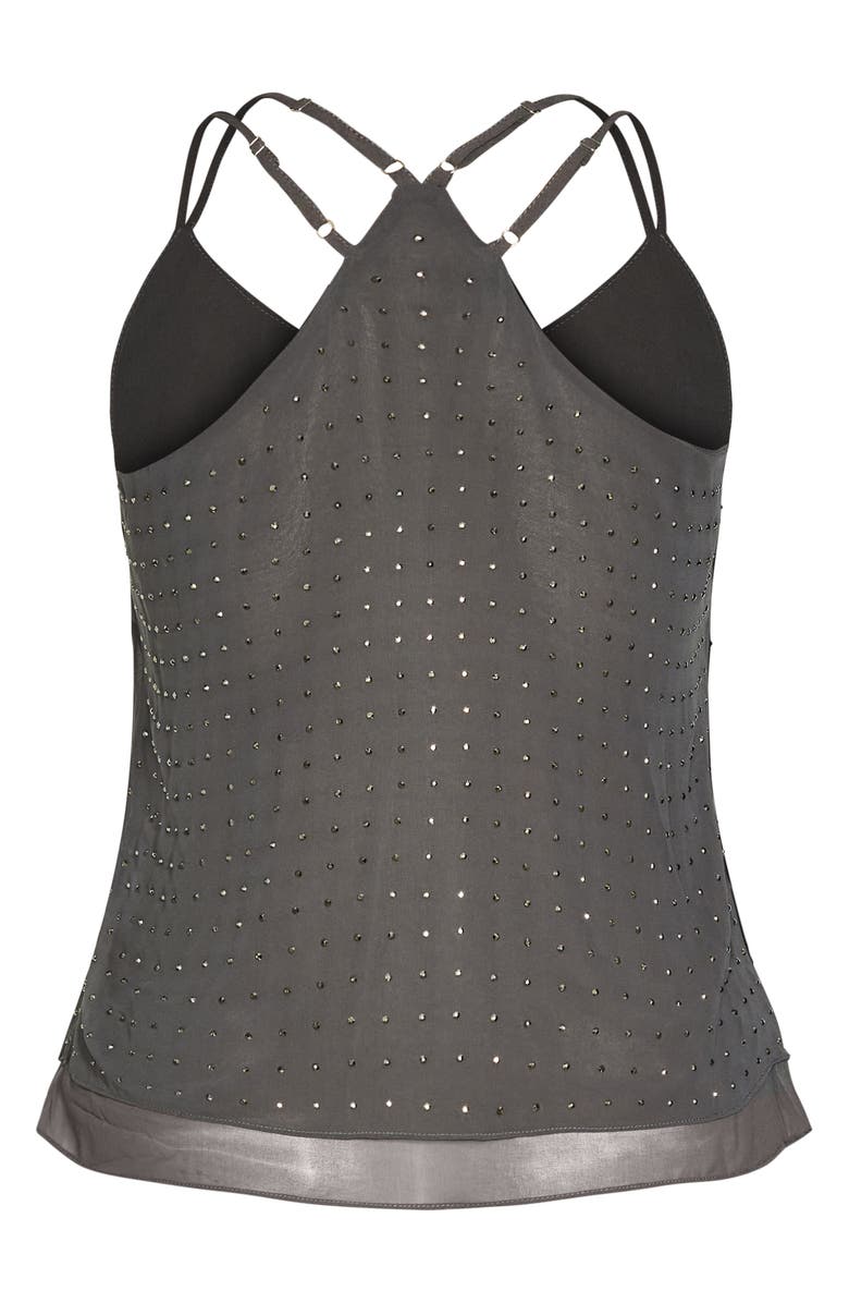 City Chic Studded Strappy Tank, Alternate, color,