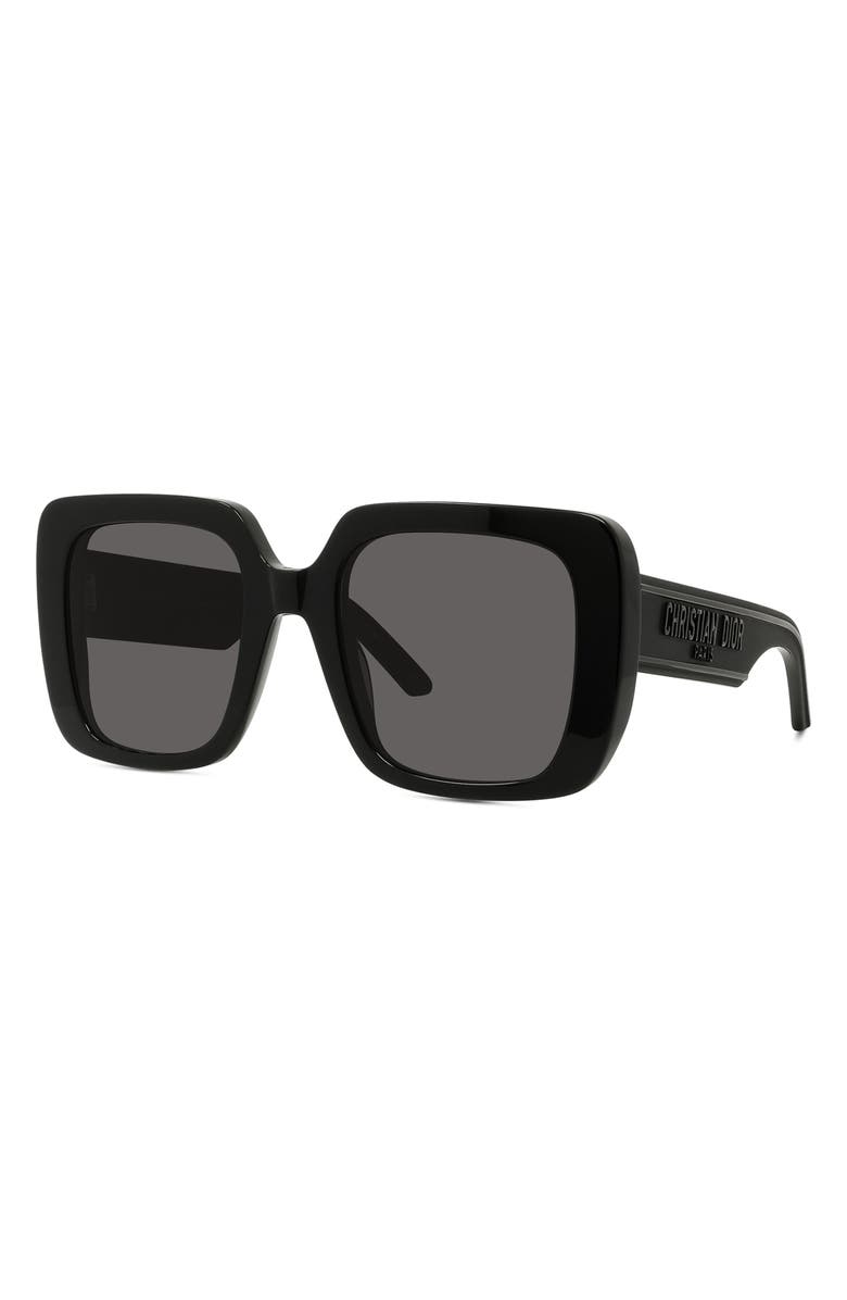 DIOR Wildior S3U 55mm Square Sunglasses, Alternate, color, Black/ Grey