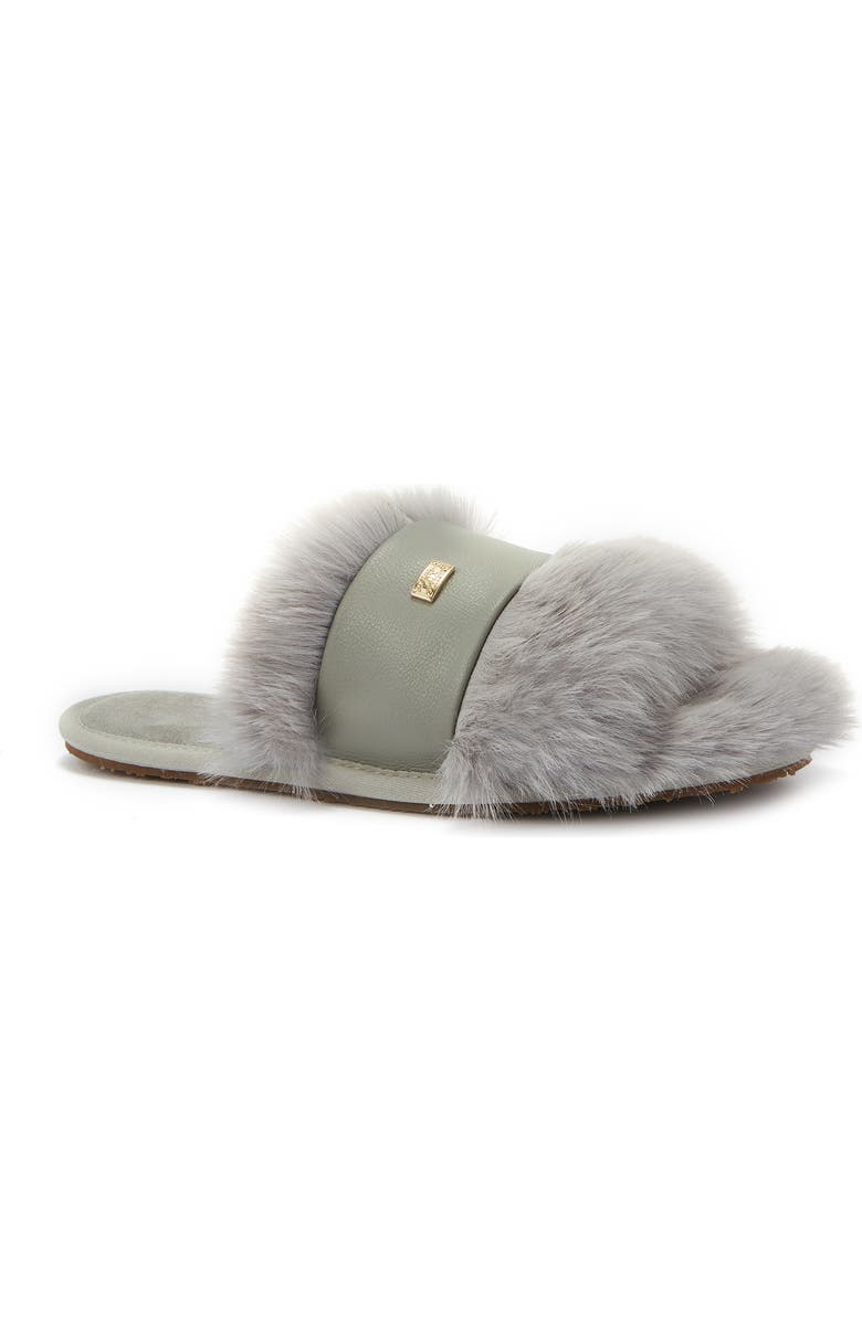Australia Luxe Collective Muchas Luxe Genuine Shearling Slide Slipper, Main, color, Ice Gray