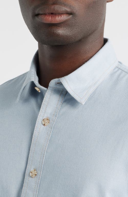 James Campbell Cana Trim Fit Cotton Button-up Shirt In Blue