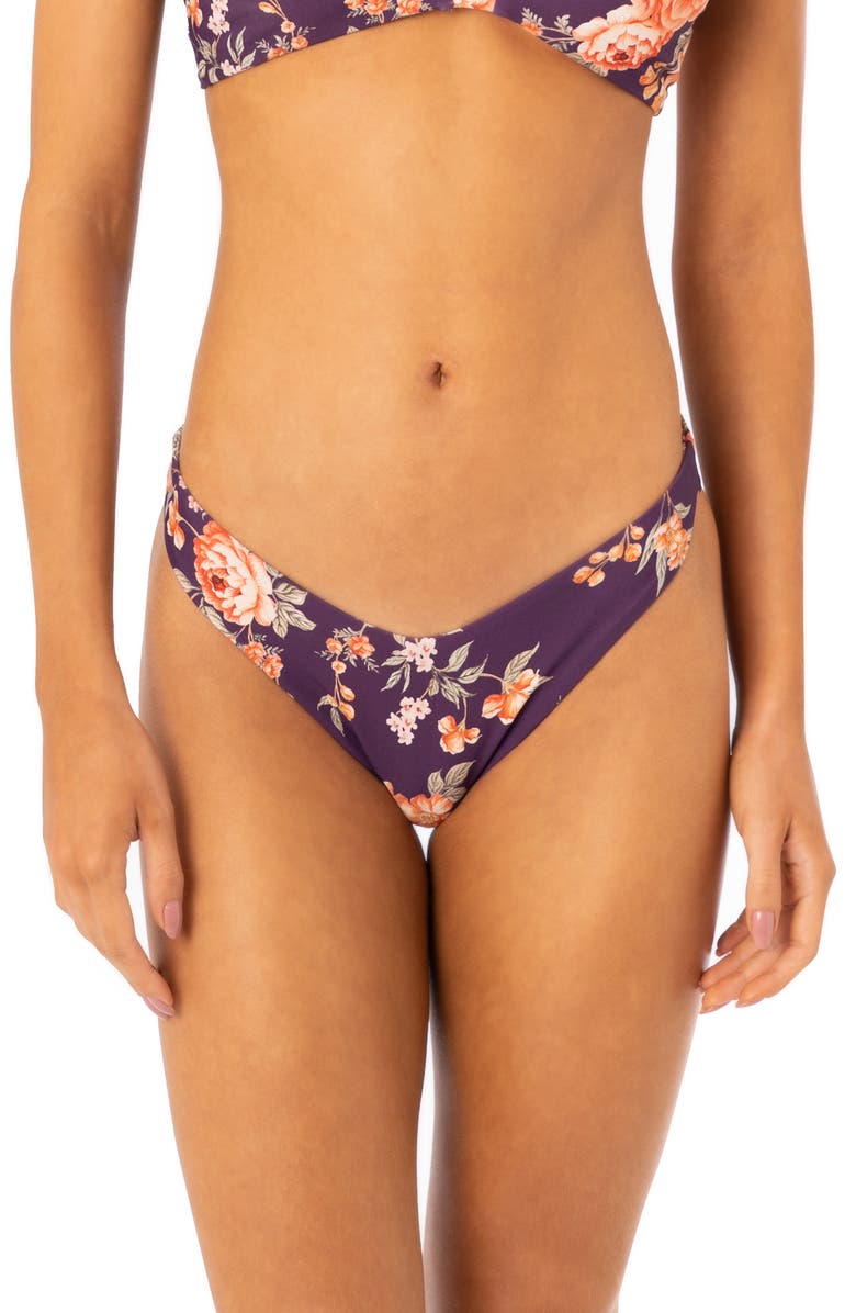 Maaji Vintage Flower Splendour Reversible Bikini Bottoms, Main, color,