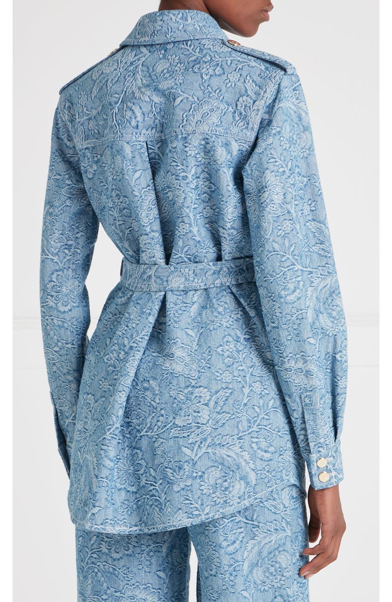 Temperley London Francis Denim Shirt Jacket, Alternate, color, Washed Blue