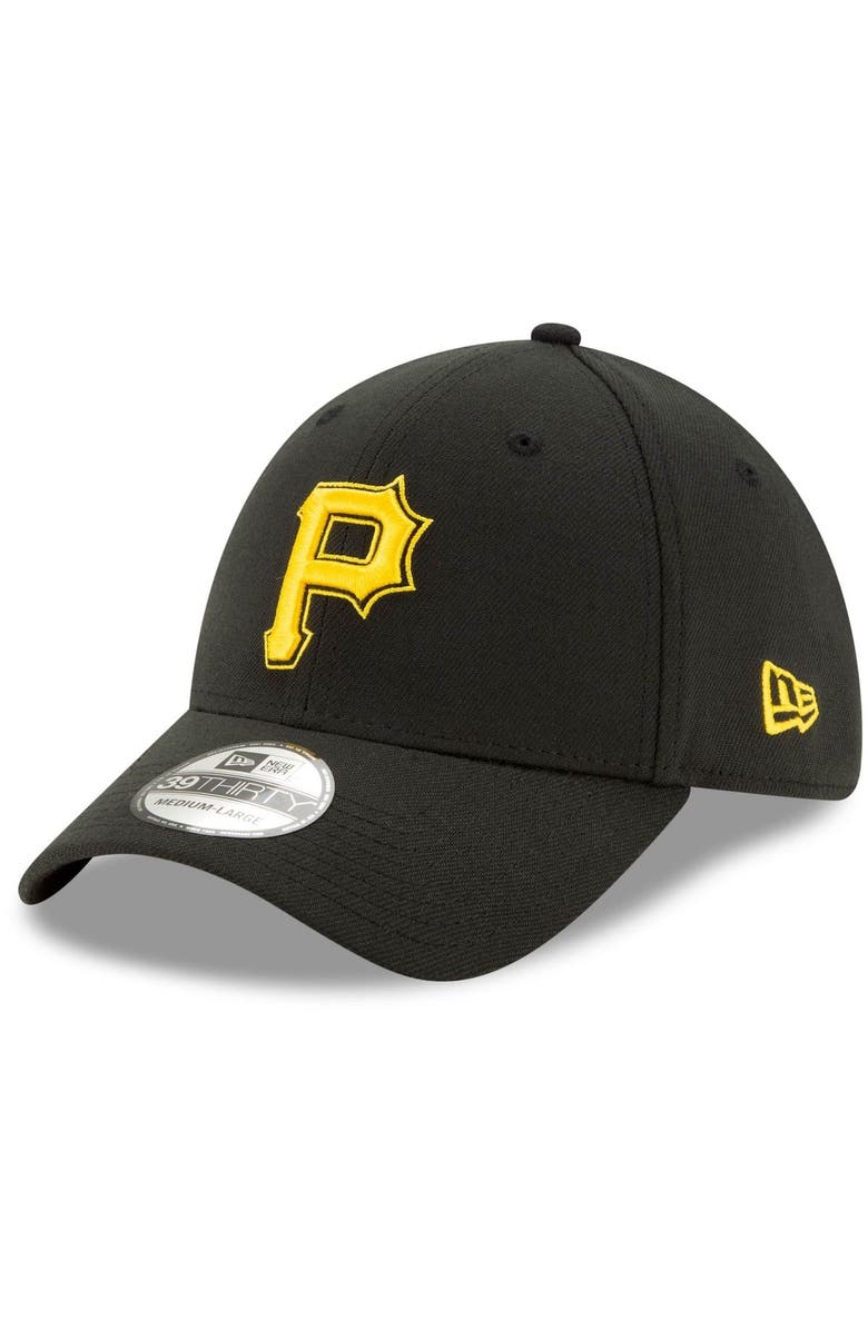 New Era Men's New Era Black Pittsburgh Pirates Alternate 2 Team Classic 39THIRTY Flex Hat, Main, color, 