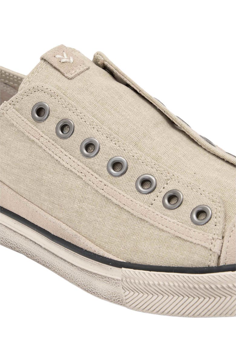 John Varvatos Vintage Laceless Low Top Sneaker, Alternate, color, Faded Twine