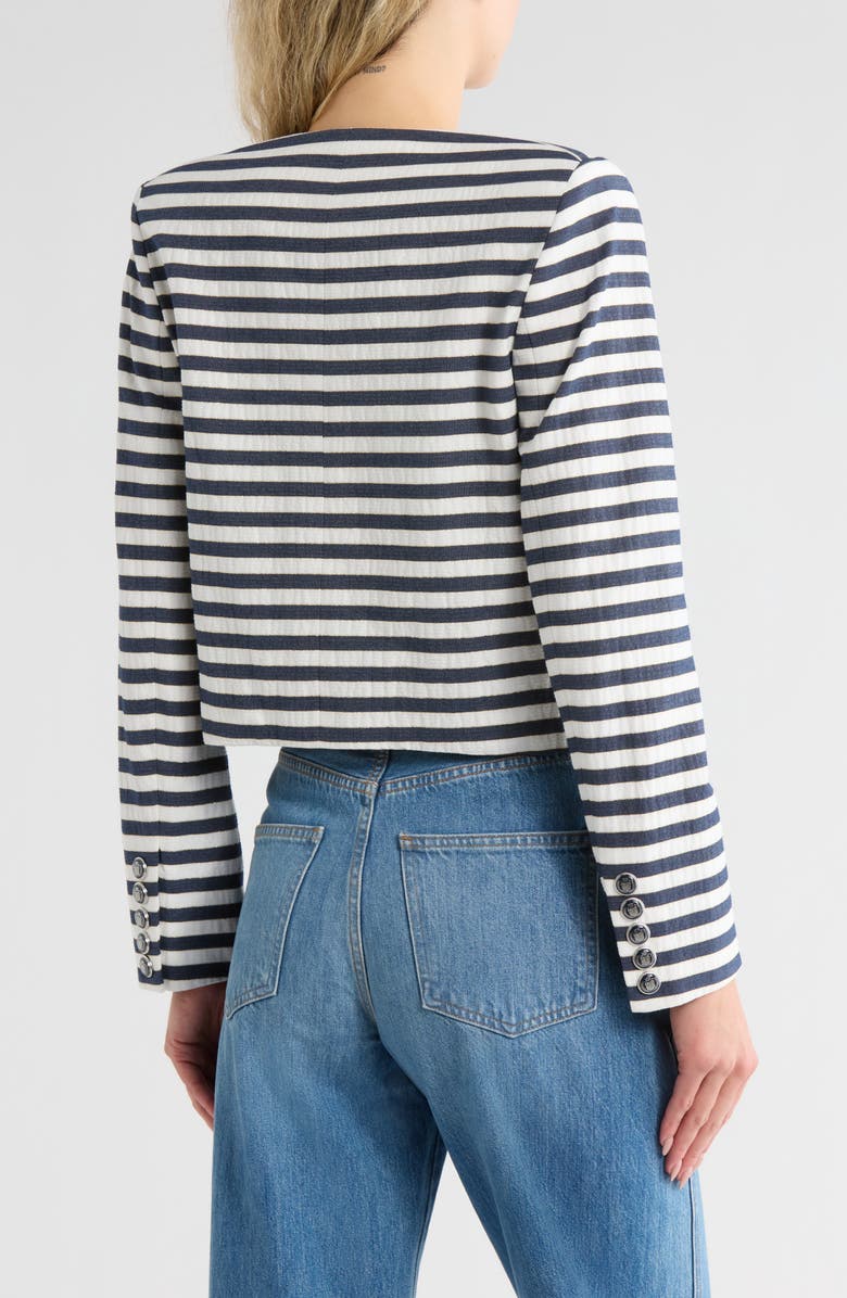 Veronica Beard Isa Stripe Crop Jacket, Alternate, color,