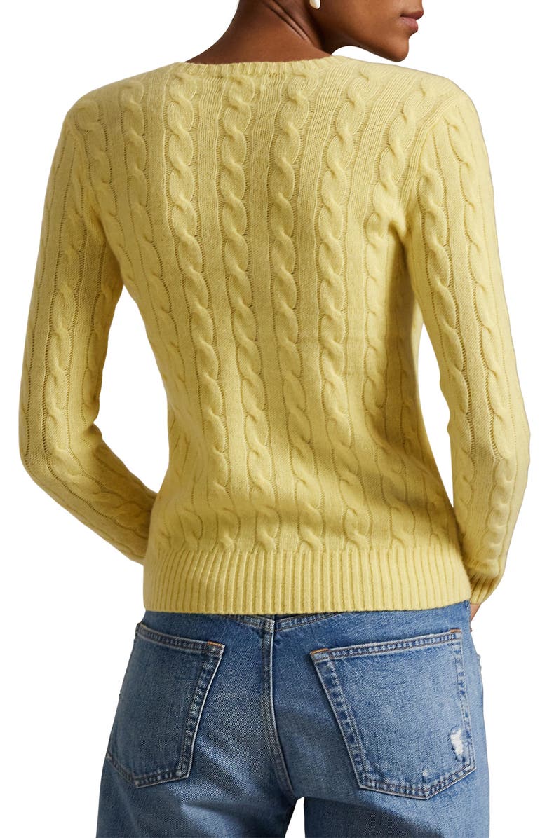 Polo Ralph Lauren Cable Stitch Wool & Cashmere Sweater, Alternate, color,