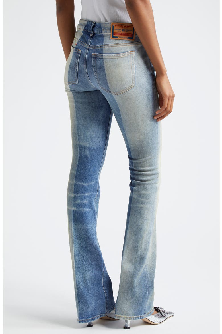 1969 D-Ebbey Mixed Wash Flare Jeans, Alternate, color, DENIM