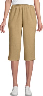 Lands' End Sport Knit High Rise Elastic Waist Capri Pants