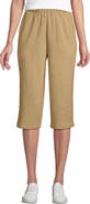 Lands' End Sport Knit High Rise Elastic Waist Capri Pants