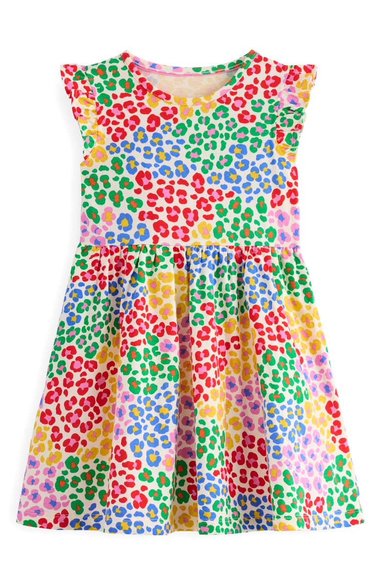Mini Boden Kids' Posie Ruffle Cotton Jersey Dress, Main, color, 