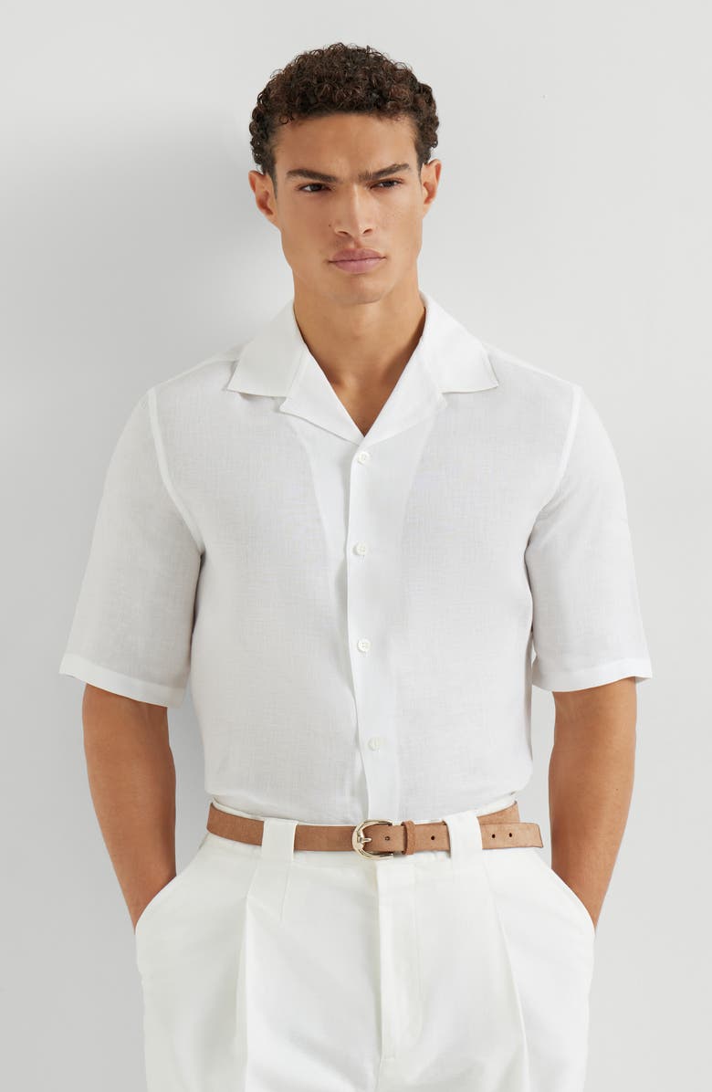 Brunello Cucinelli Short sleeve shirt, Alternate, color, White
