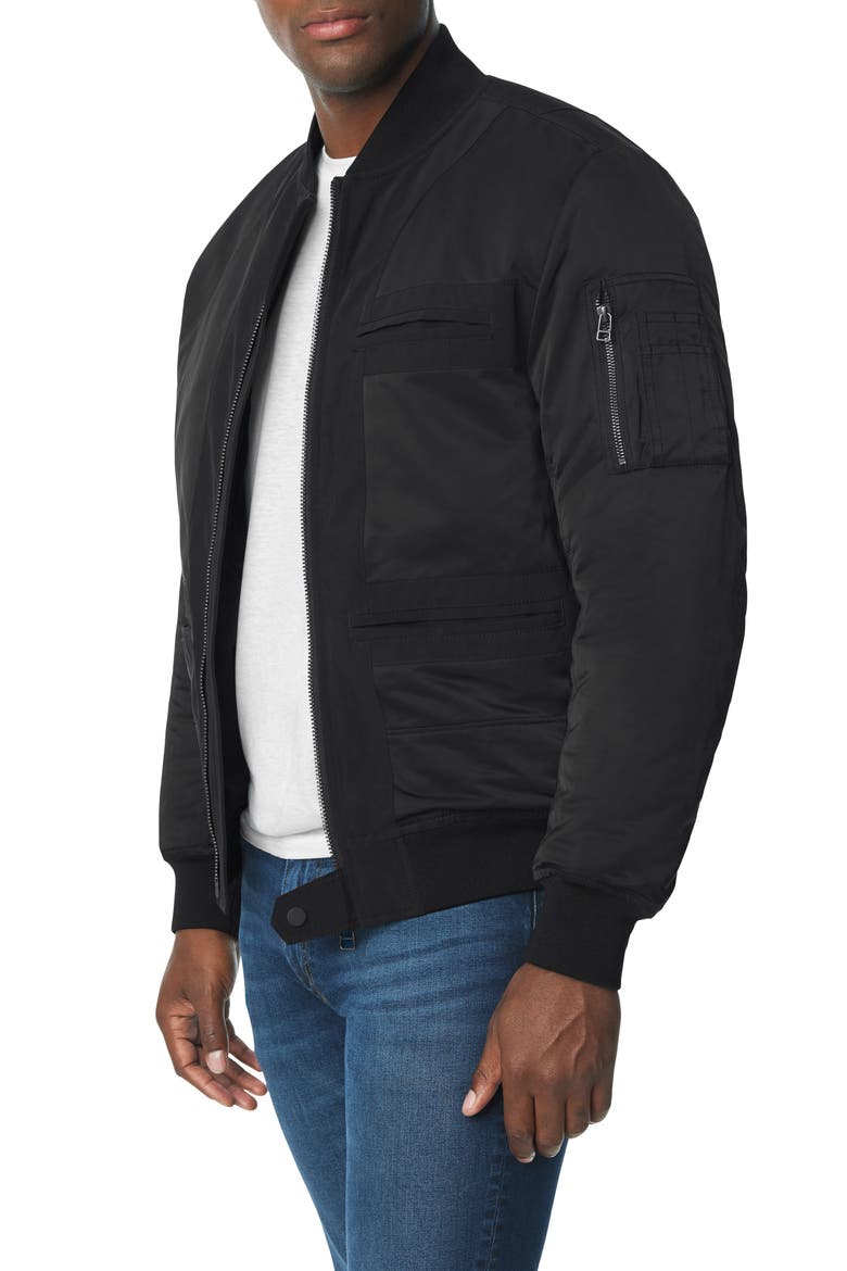 Inside Out Bomber Jacket, Alternate, color, STRETCH LIMO