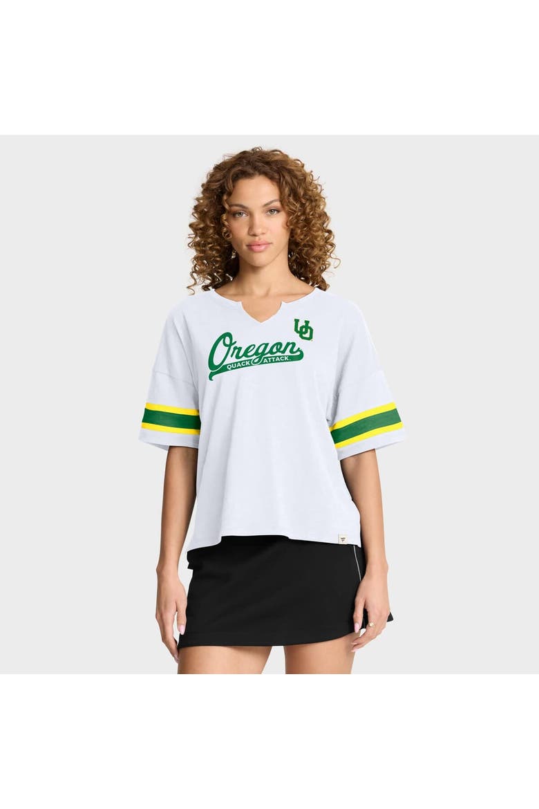 Women's Fanatics White Oregon Ducks Hometown Premium Script T-Shirt, Main, color, White