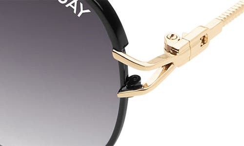 Quay High Key Twist 60mm Gradient Aviator Sunglasses In Black