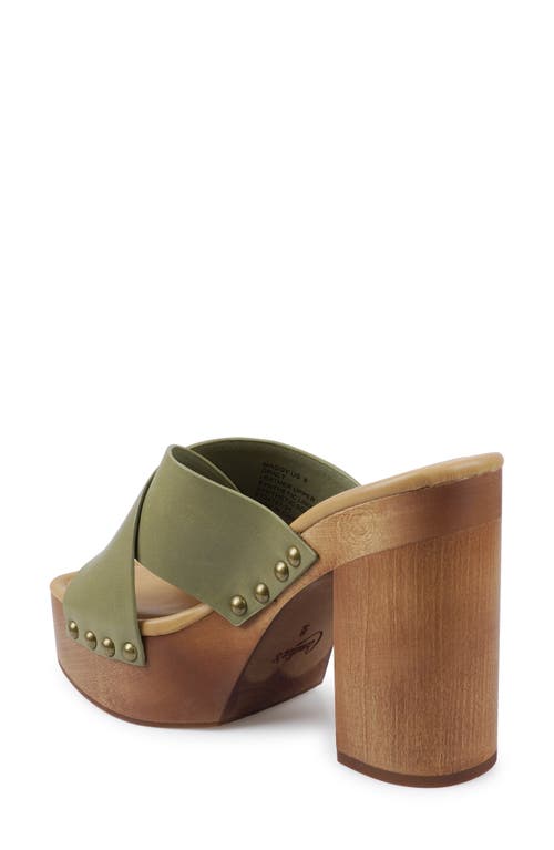 Candies Candie's Maggy Platform Slide Sandal In Green