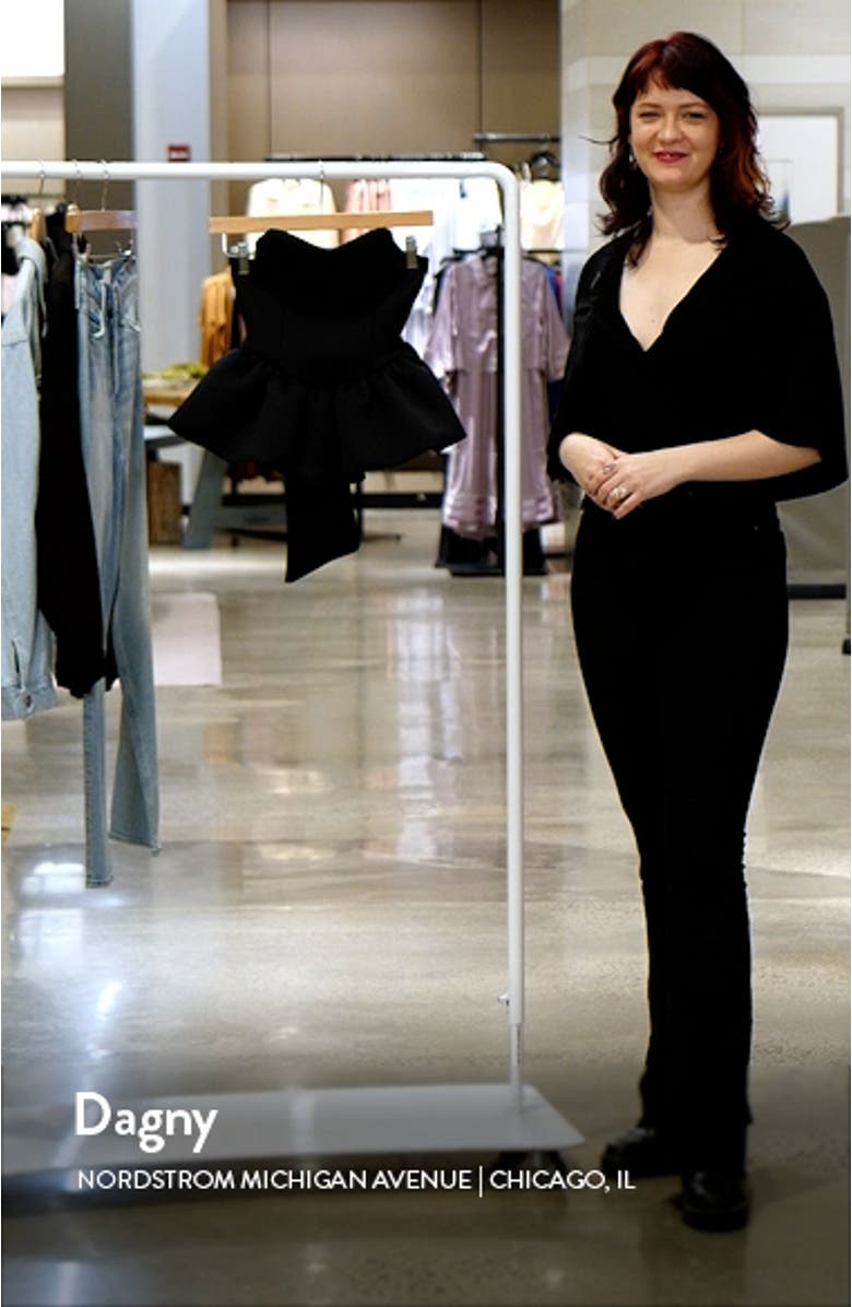 Strapless Peplum Scuba Top, sales video thumbnail