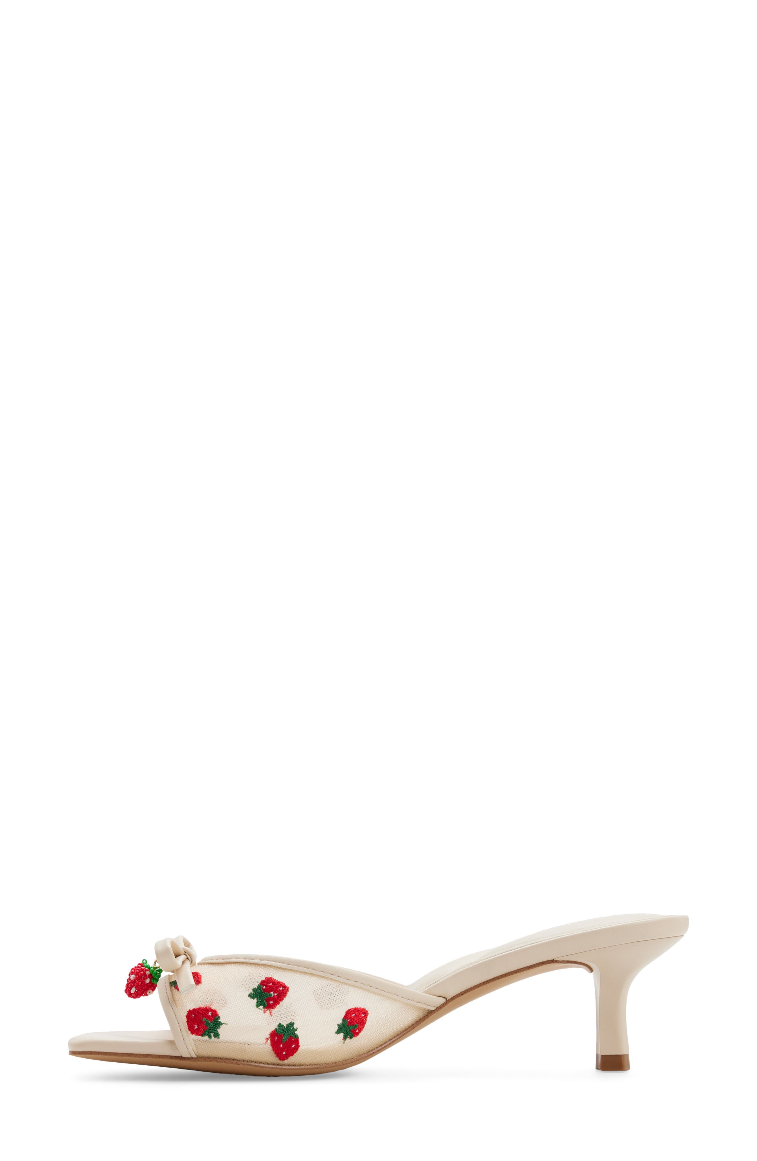 ALDO Begoniaa Kitten Heel Slide Sandal, Alternate, color, Cream